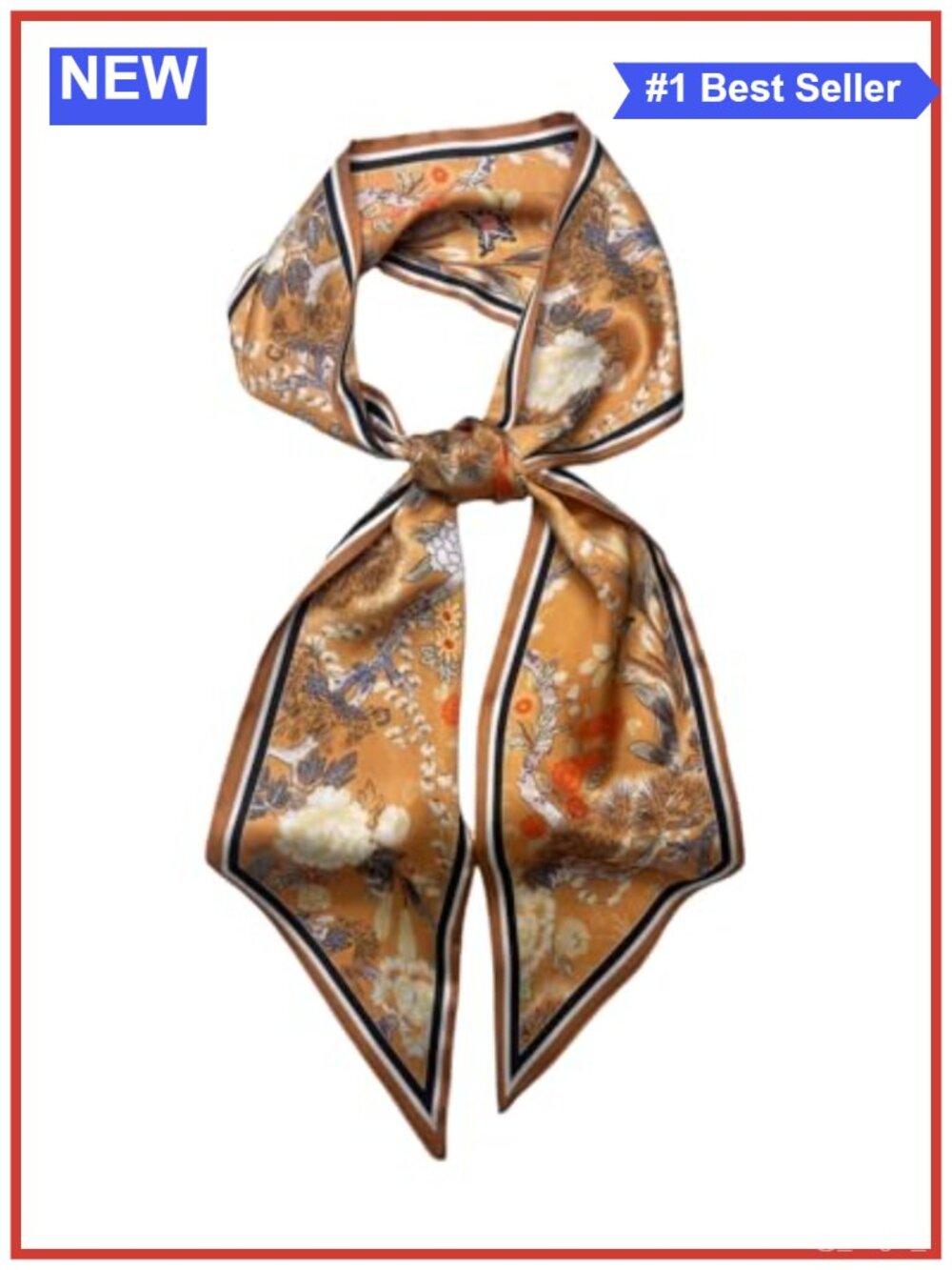 Silky Satin Long Hair Scarf for Women - Versatile Head & Purse Accessory